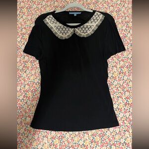 Antonio Melani Peter Pan Lace Collar Top